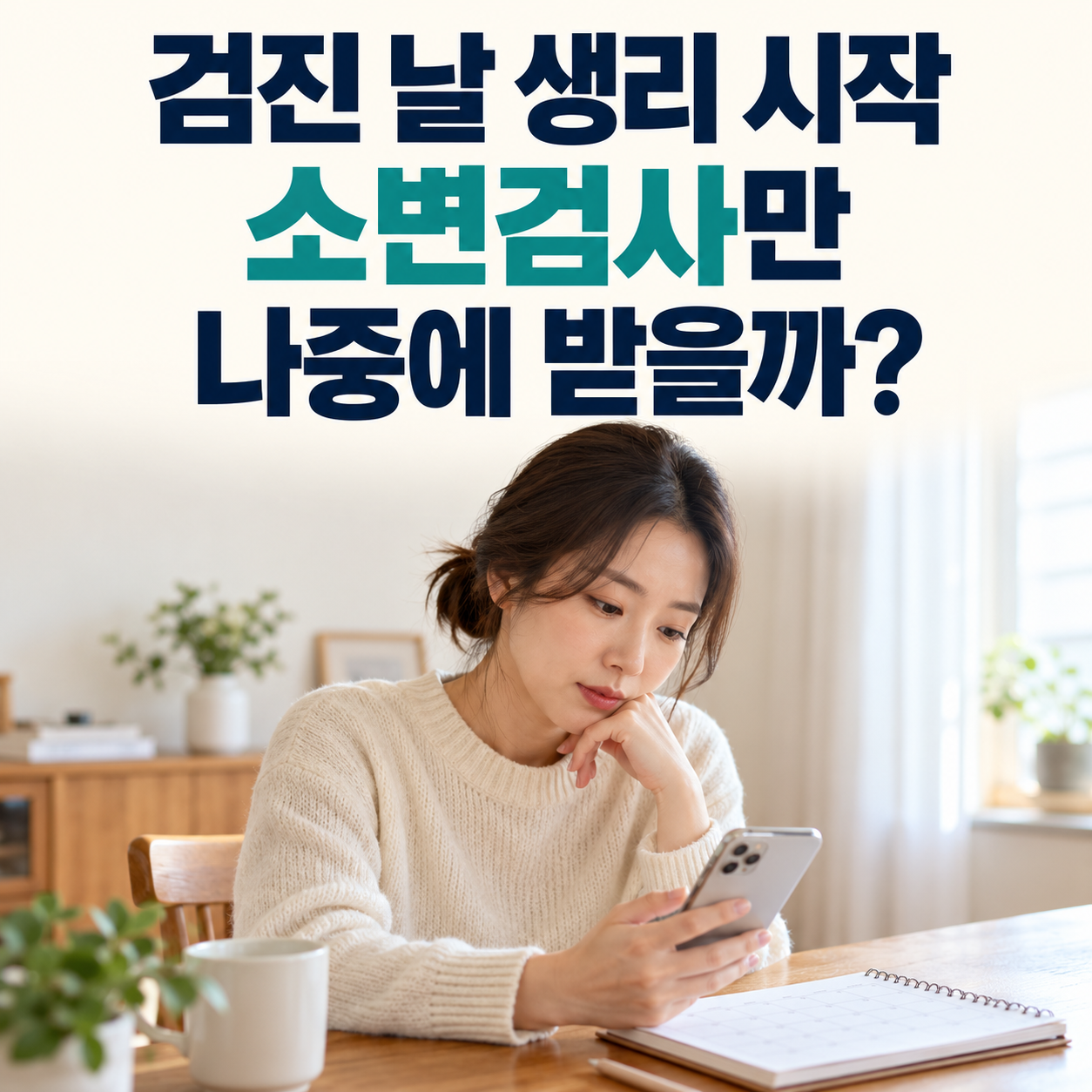 검진 날 생리가 시작됐을 때 소변검사 재방문 안내 썸네일