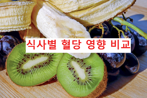 식사별 혈당 영향 비교