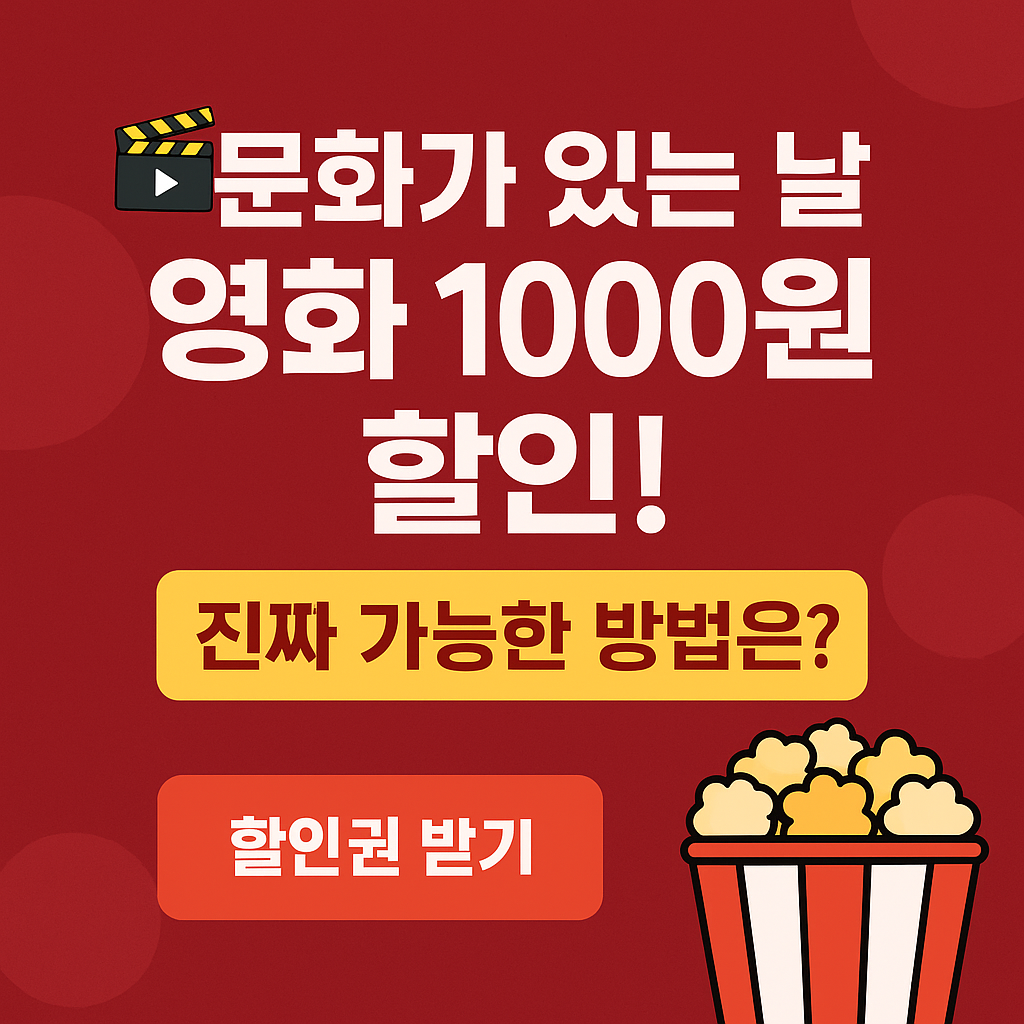 영화 1000원 할인