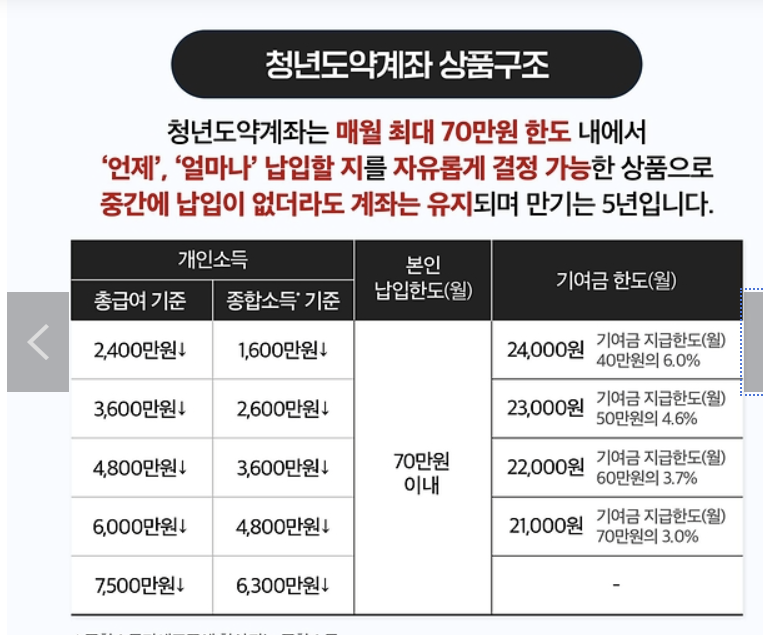 청년도약게좌 상품구조