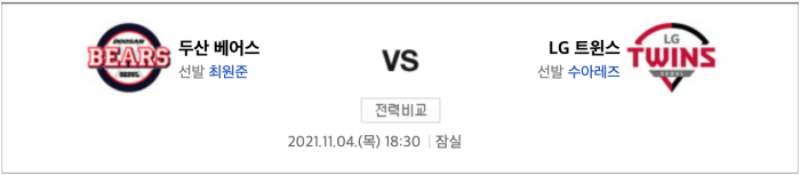 두산vsLG 전광판