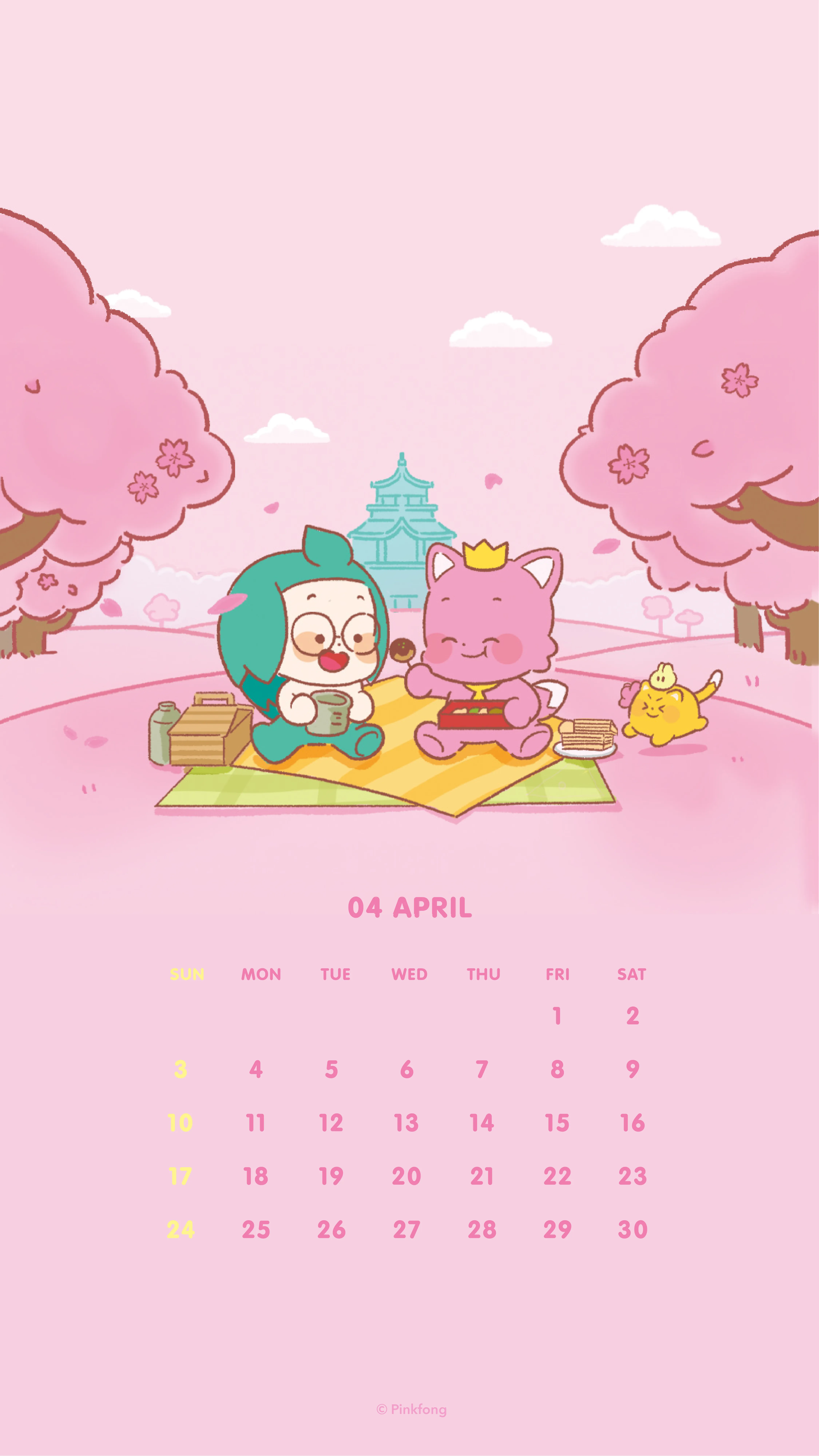 2025년 4월 달력 배경화면 일러스트 이미지 모음_1