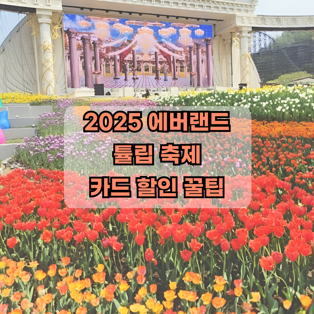 2025 에버랜드 튤립축제, 카드 할인, 꿀팁