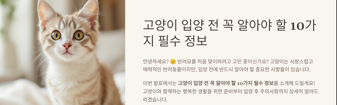 고양이 입양 전 꼭 알아야 할 10가지 필수 정보