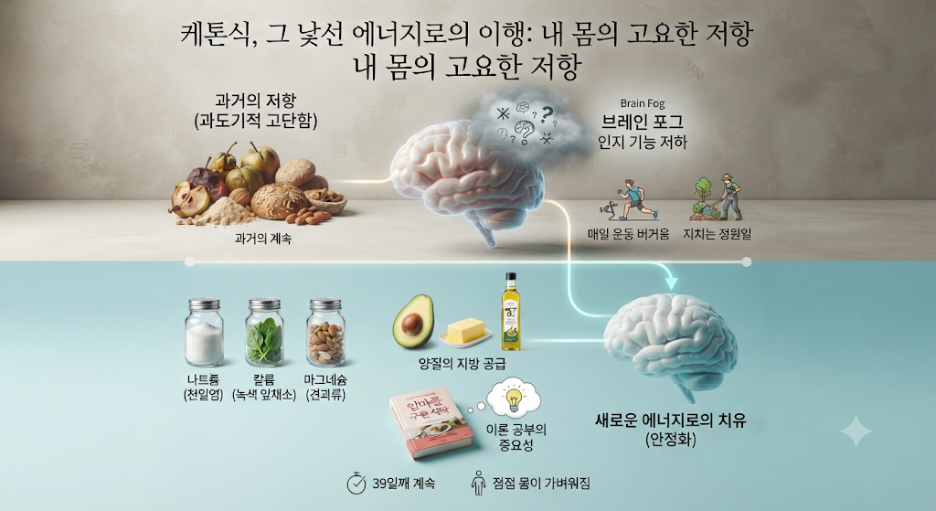 케톤식 시작하고 왜 더 피곤할까? 뇌가 포도당을 끊었을 때 일어나는 일들