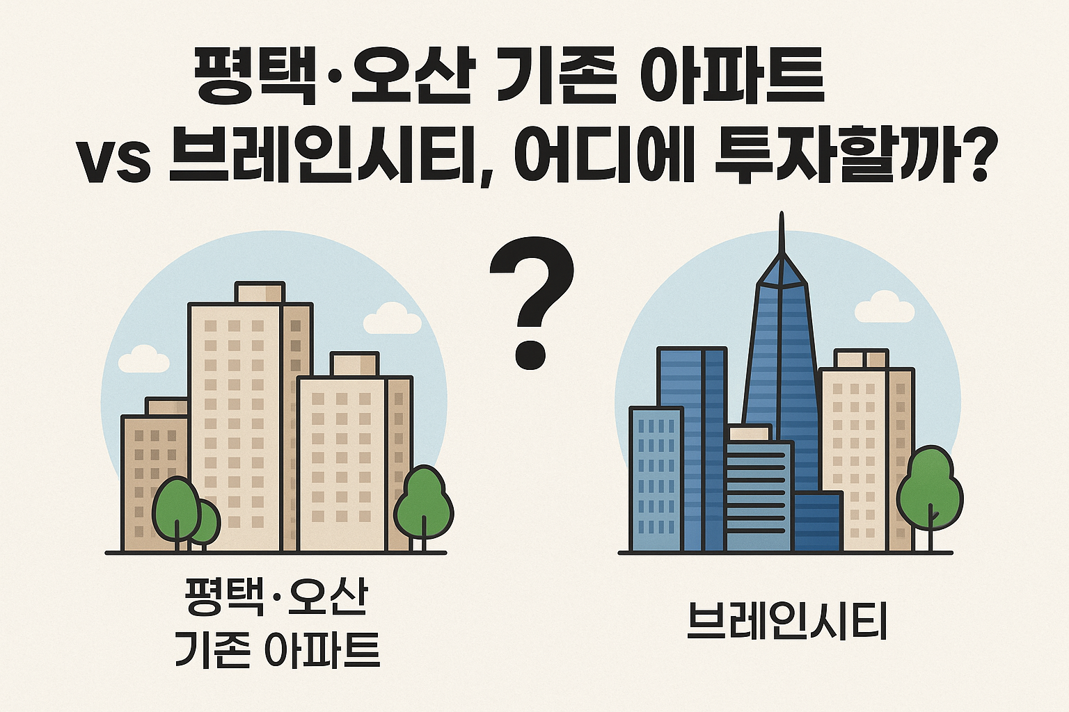 평택&middot;오산 기존 아파트 vs 브레인시티, 어디에 투자할까? 🏙️