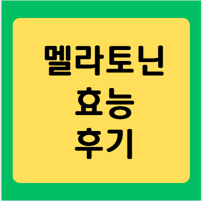 멜라토닌 효능 후기