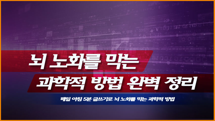 매일 아침 5분 글쓰기로 뇌 노화를 막는 과학적 방법