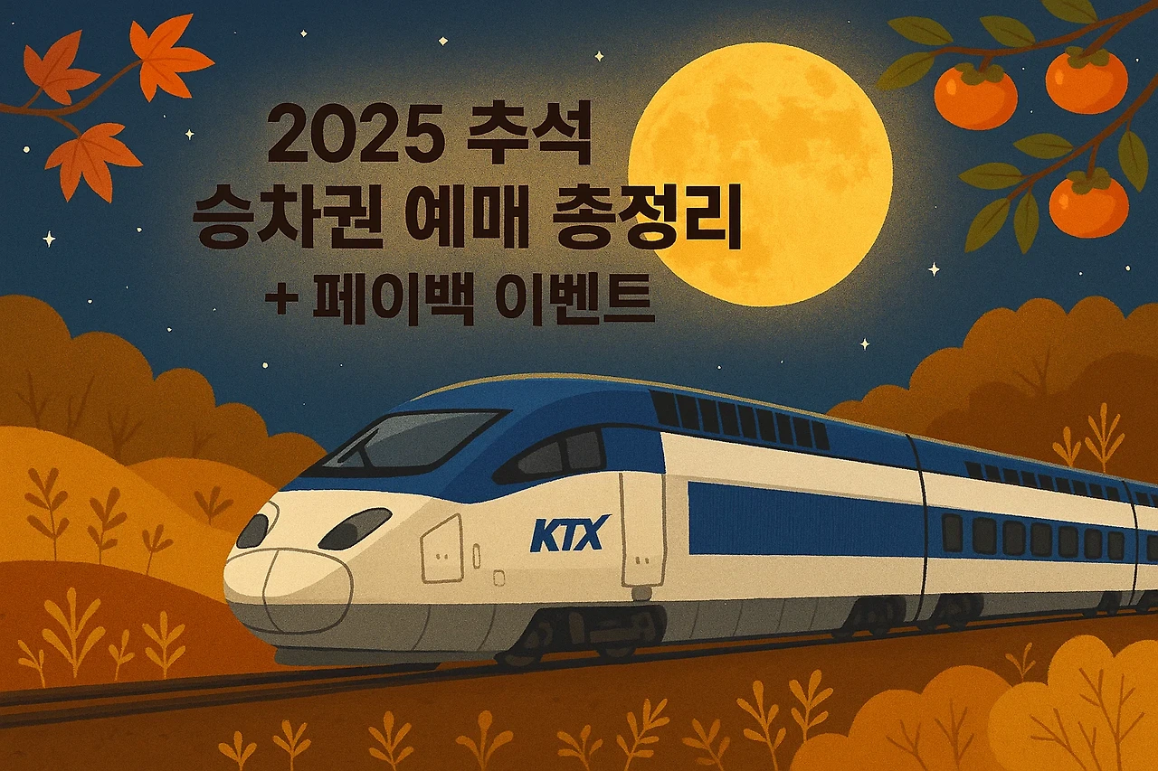 2025년 추석 연휴 코레일 승차권 예매 총정리