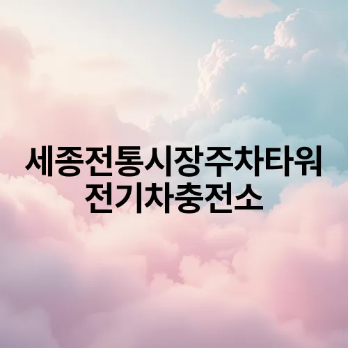 세종전통시장주차타워 전기차충전소