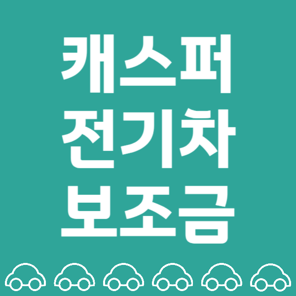 캐스퍼 전기차 보조금