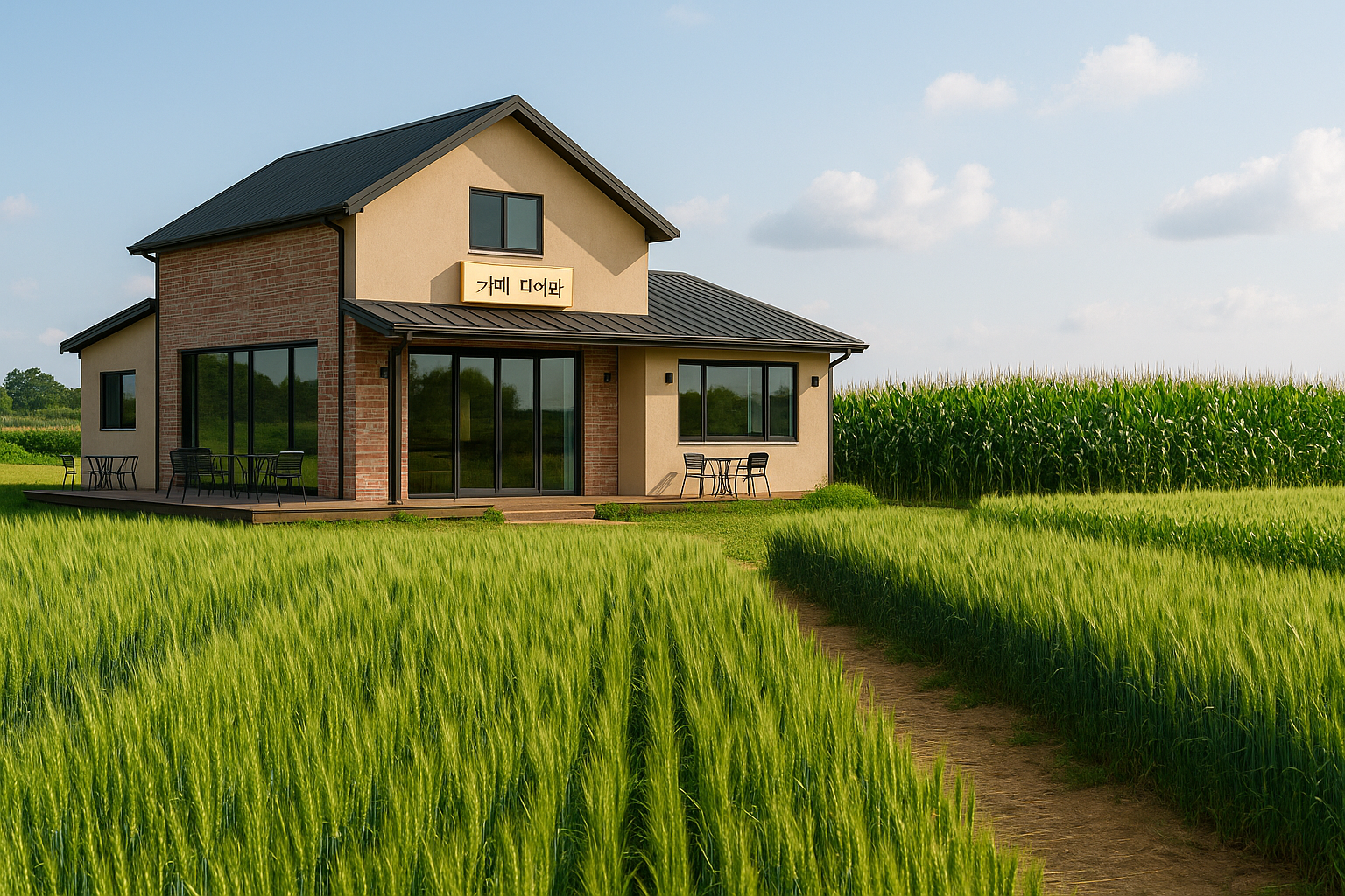 카페 피어라 청보리 풍경 관련 이미지