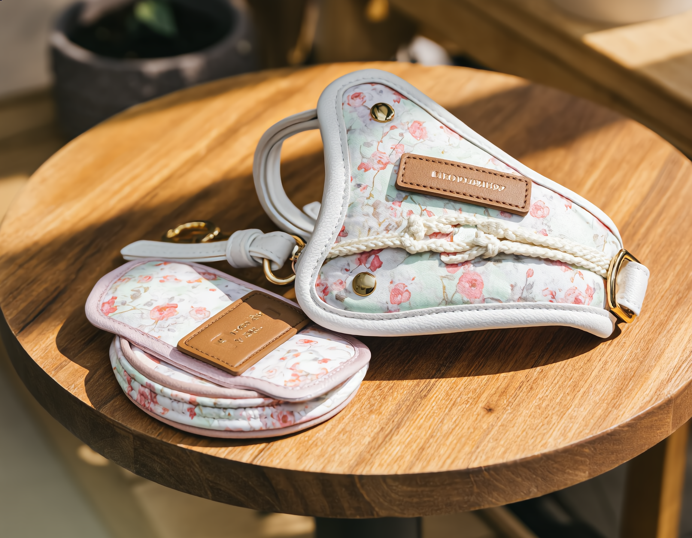 예쁜 디자인의 하네스와 같은 패턴/색상의 리드줄 세트