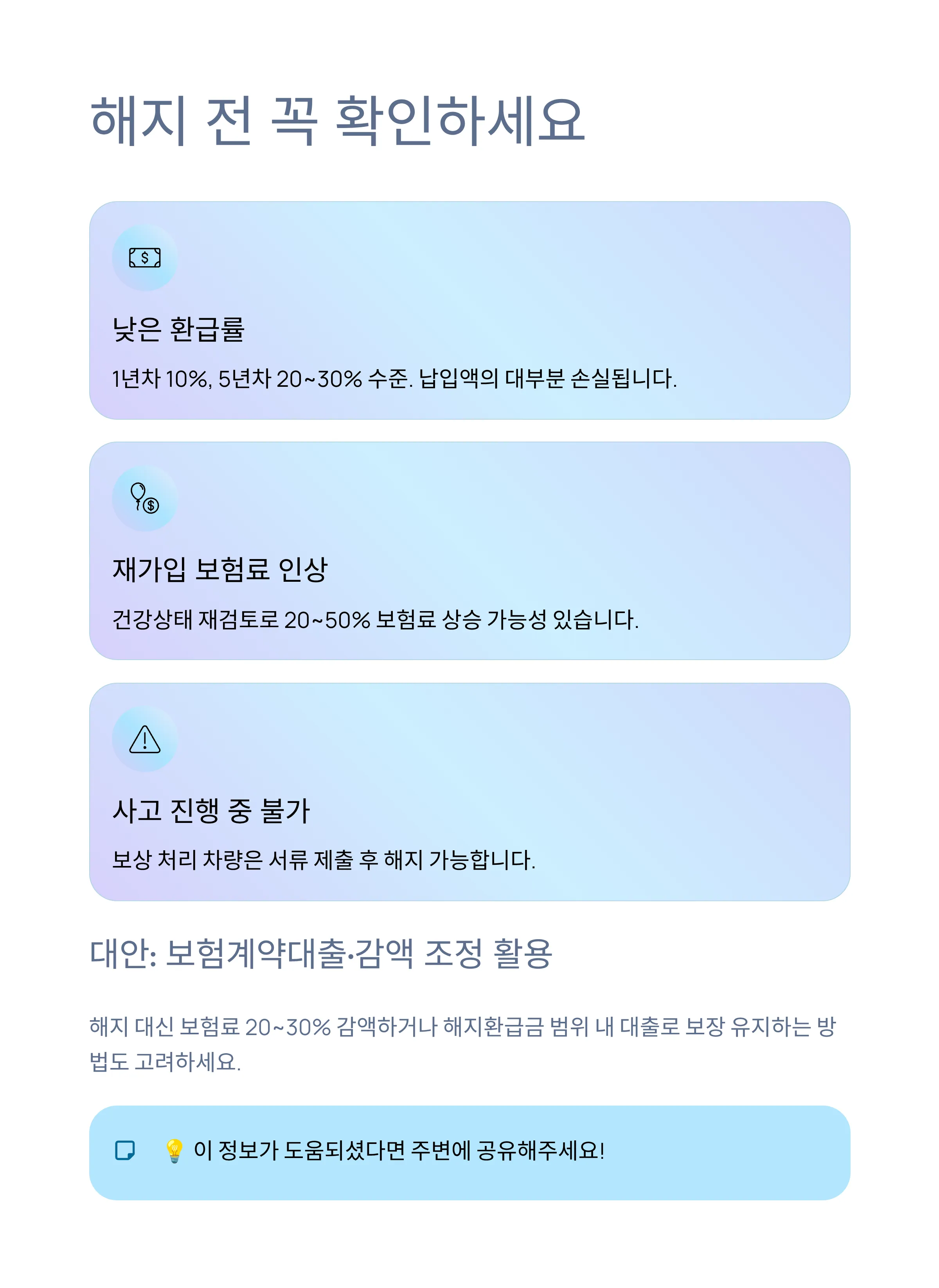 운전자보험 해지