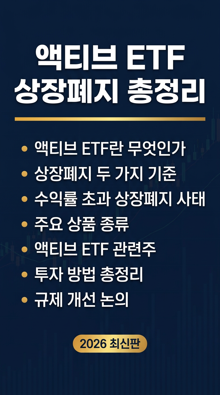 액티브ETF란? 상장폐지 이유, 대상 상품, 관련주, ETF 투자 방법 총정리
