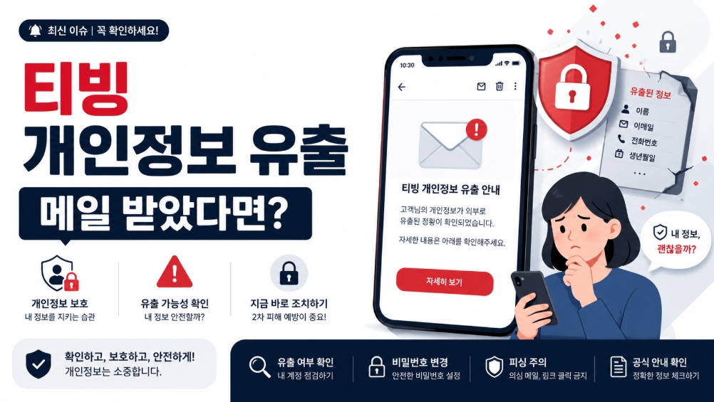 티빙 유출된 개인정보 항목은?