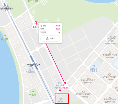 지타워 주차장 위치