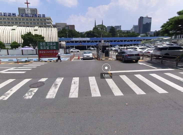 서문시장 야시장 옆 동산병원 주차장 사진