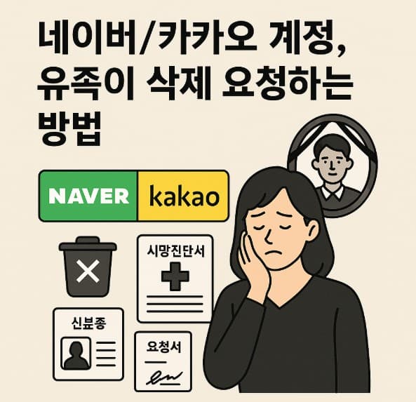 네이버/카카오 계정, 유족이 삭제 요청하는 방법