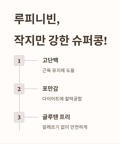 결론: 루피니빈&amp;#44; 작지만 강한 슈퍼콩!