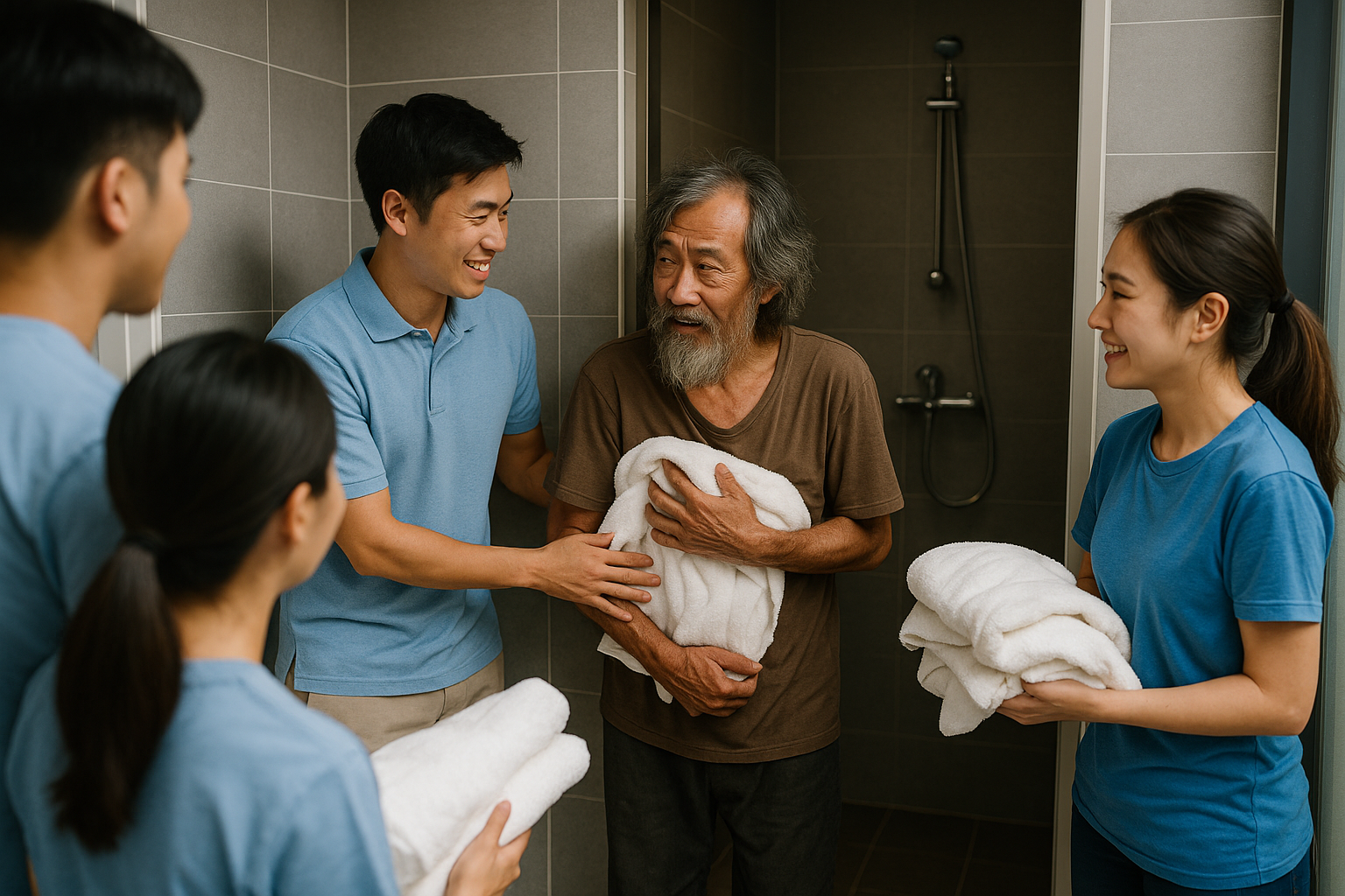 여름철 노숙인 돕기, 교회 샤워 봉사로 건강과 희망을 전하다