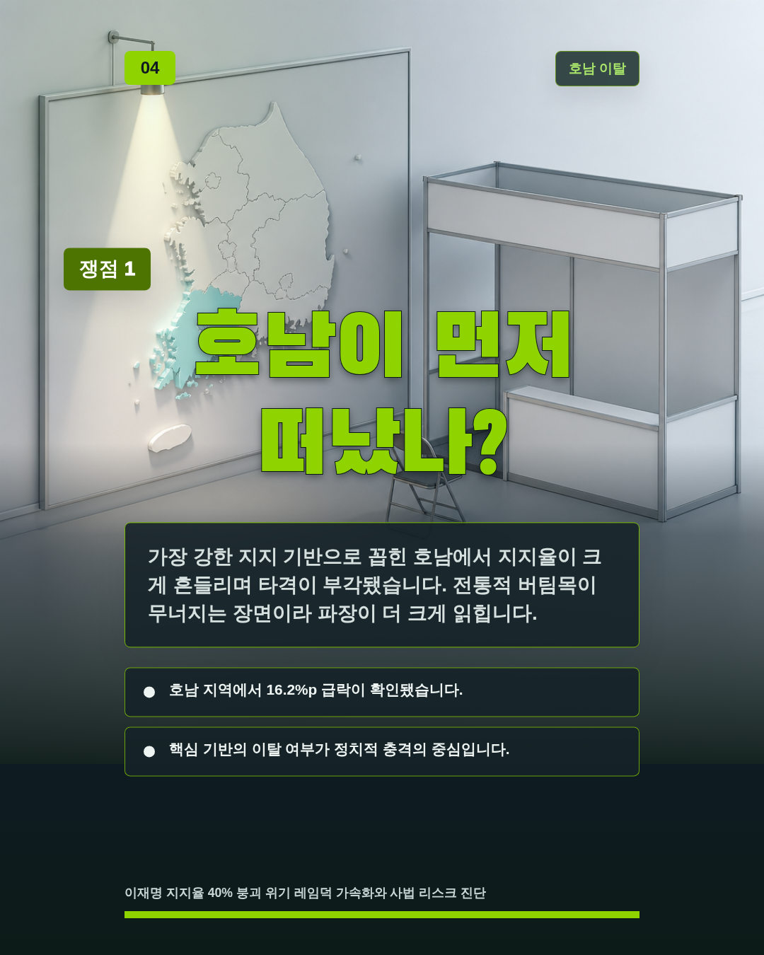 호남이 먼저 떠났나?