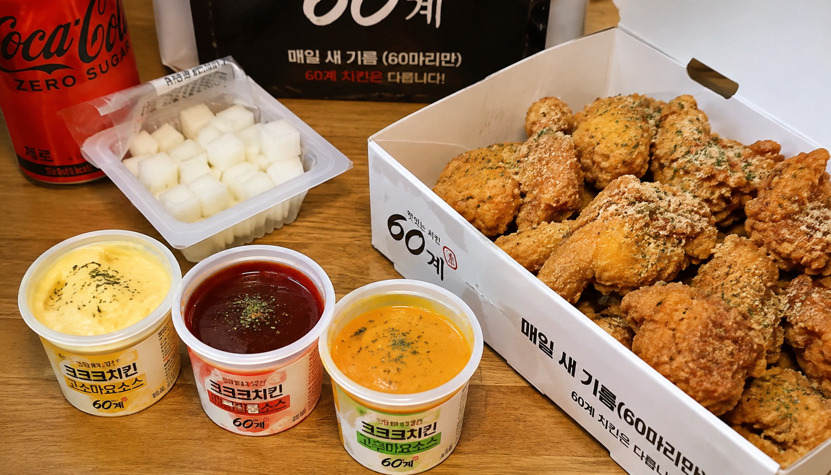 60계치킨 vs 크크크치킨, 소스 3종 직접 먹어본 찐후기