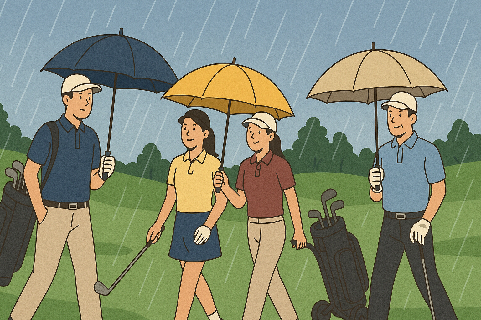 우천 시 골프장 이용 여부 및 취소 규정 안내 관련 이미지