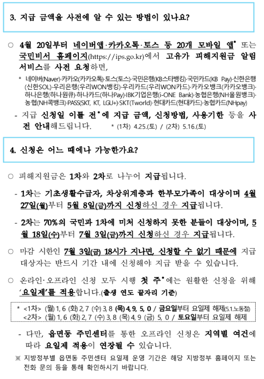고유가지원금 신청밥법 대상조회 지급방법
