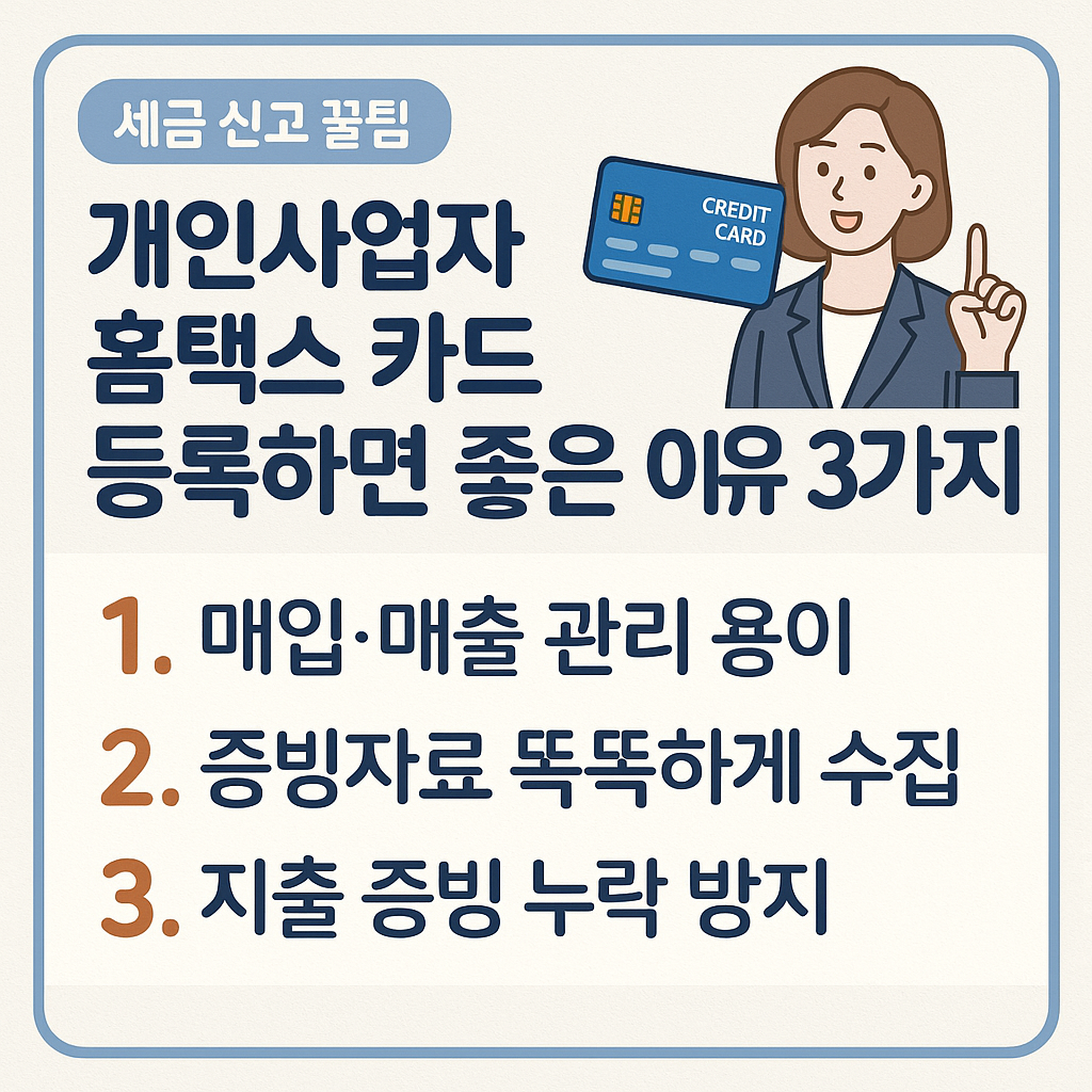 개인사업자 홈택스 카드 등록