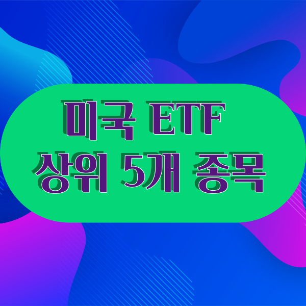 미국 ETF 상위 5개 종목