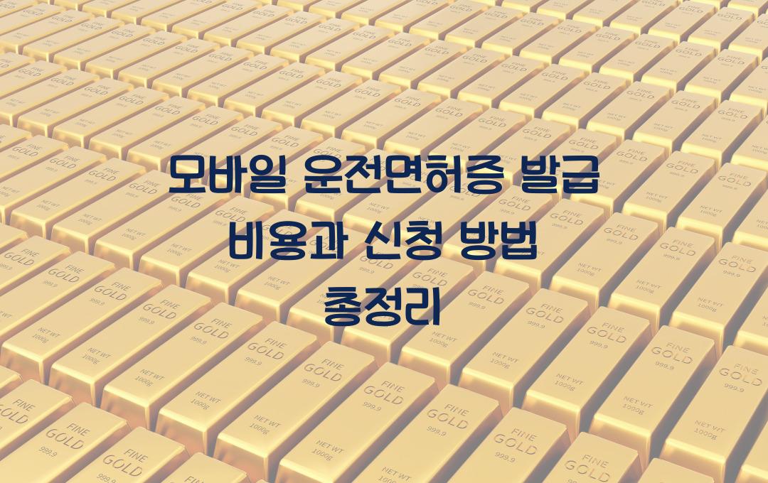 모바일 운전면허증 발급 비용