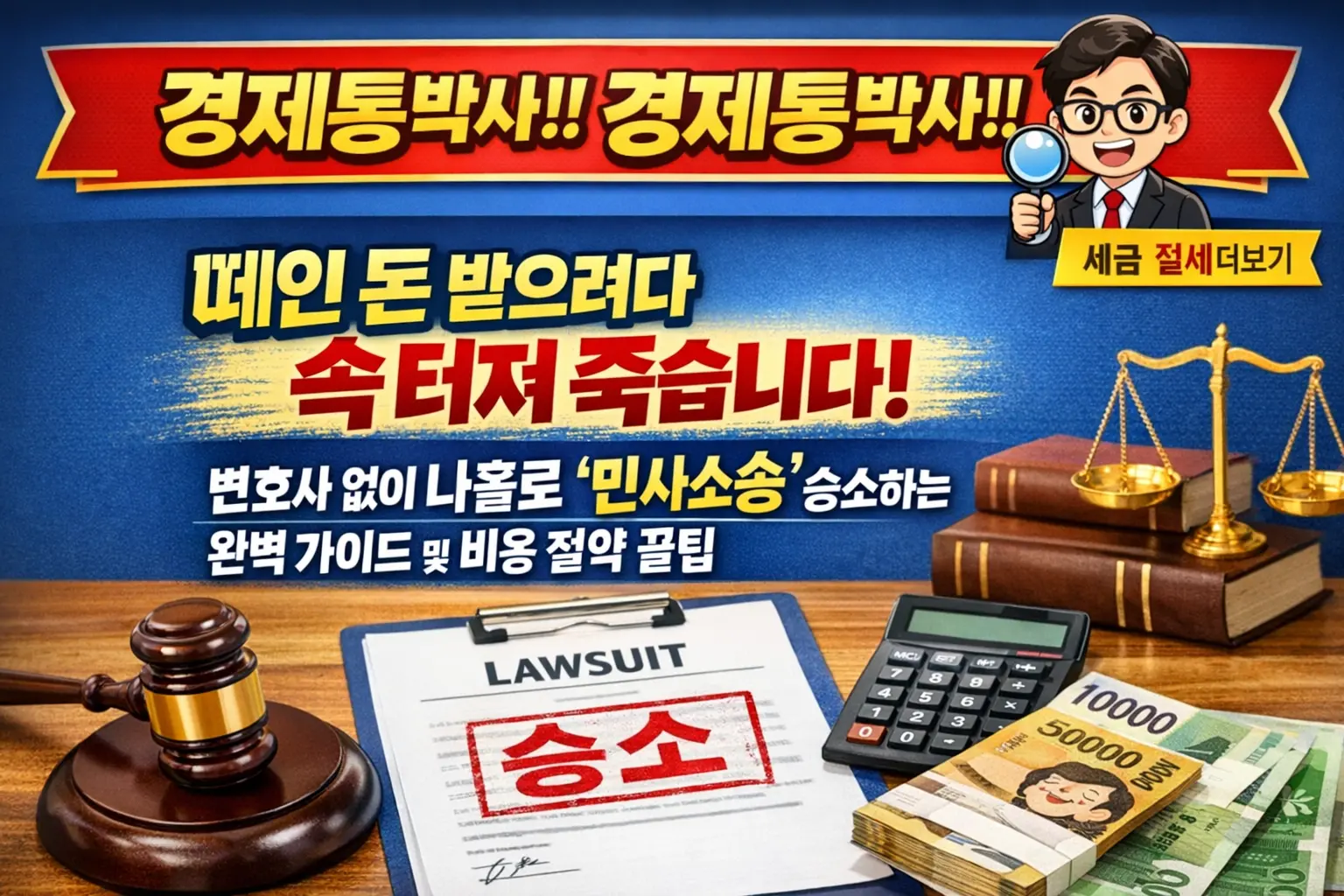 변호사 없이 나홀로 '민사소송' 승소하는 완벽 가이드 및 비용 절약 꿀팁