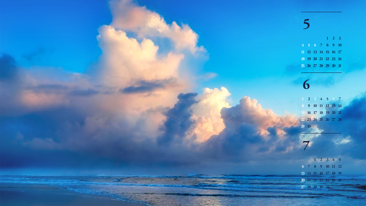 02 노을과 구름 B - 2025년6월 노트북배경화면