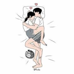 남여가-침대위에서-부등켜안고-있는-모습