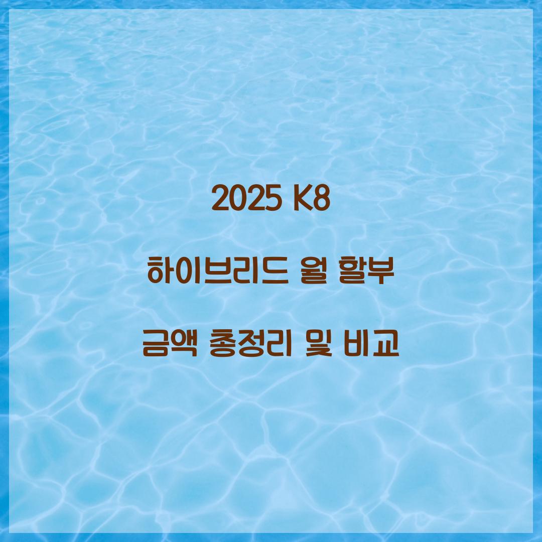 K8 하이브리드 월 할부