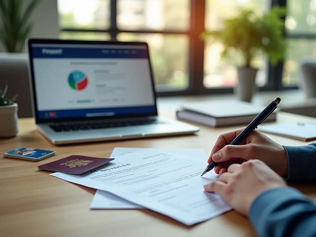 여권을 발급 또는 갱신하는 모습