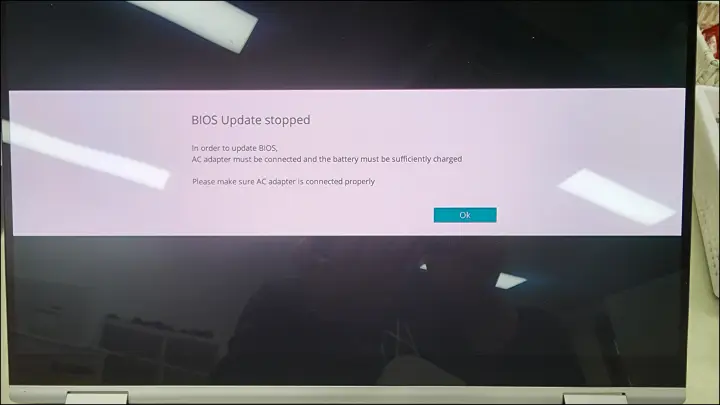 bios update stopped 오류 해결 방법