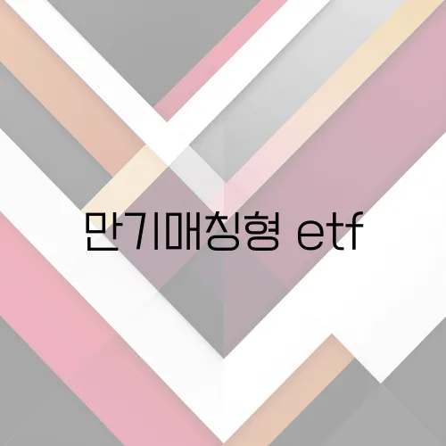 만기매칭형 etf