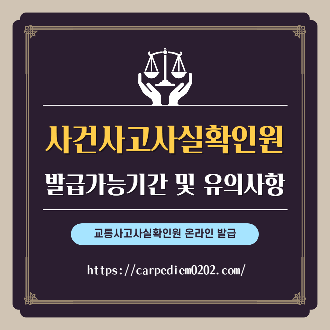 교통사고사실확인원 온라인 발급 방법, 사건사고사실확인원 발급 가능 기간 및 유의사항, 변호사 법률 상담, 종합법률정보