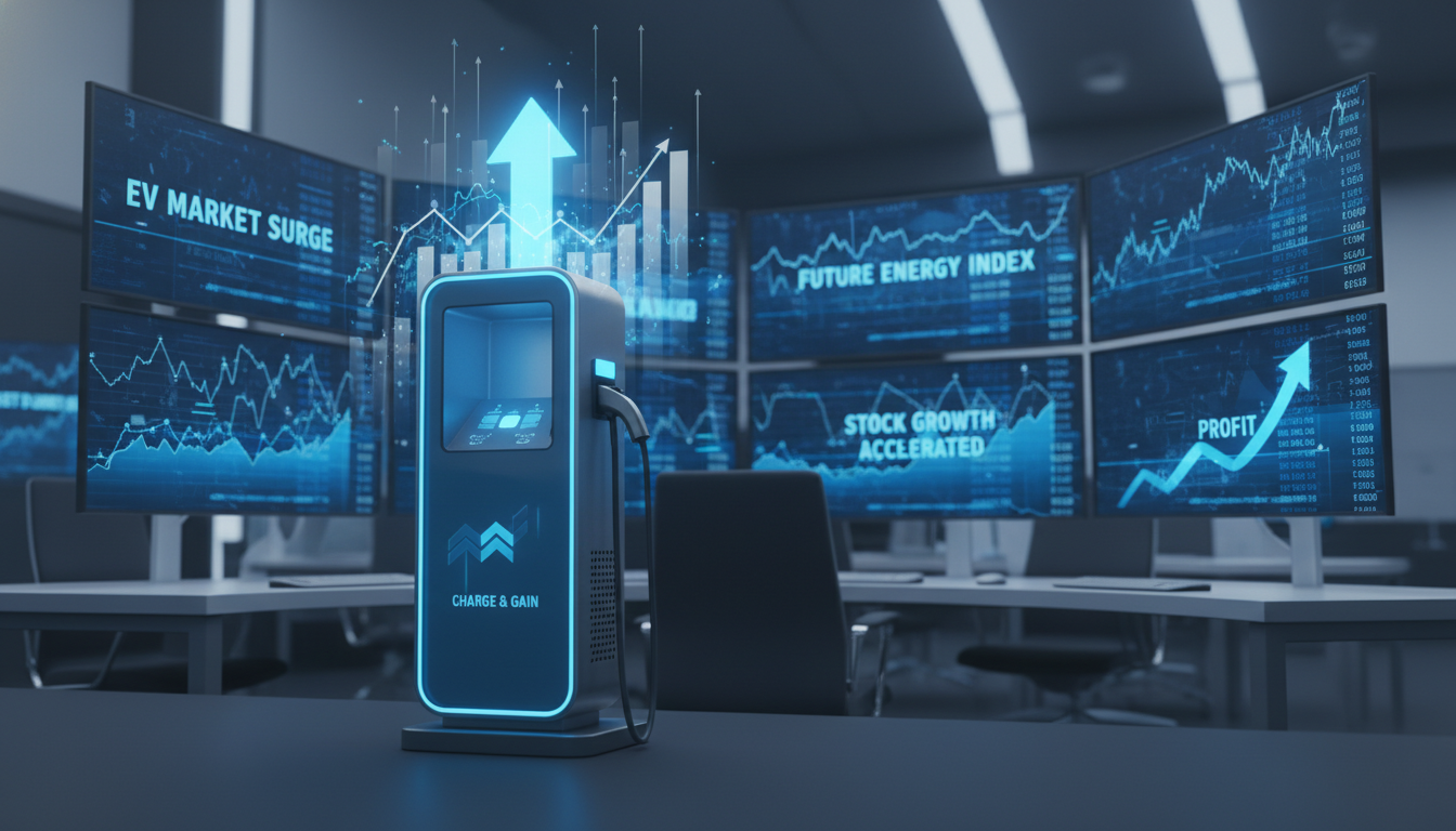 2026년 전기차 충전 대장주 채비 공모주 청약 주식 차트 컨셉 이미지