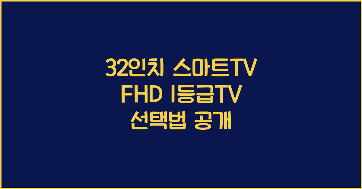 32인치 스마트tv fhd 1등급티비