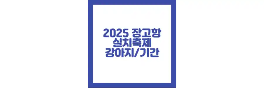 2025 장고항 실치축제 섬네일