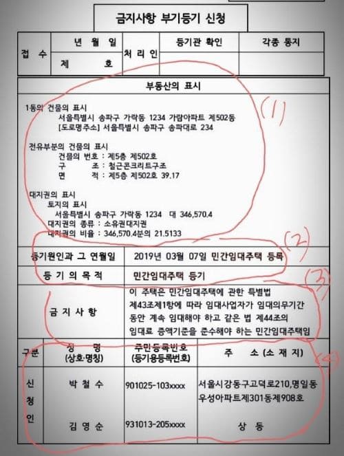 장기일반-민간임대주택-금지사항-부기등기신청서-작성방법