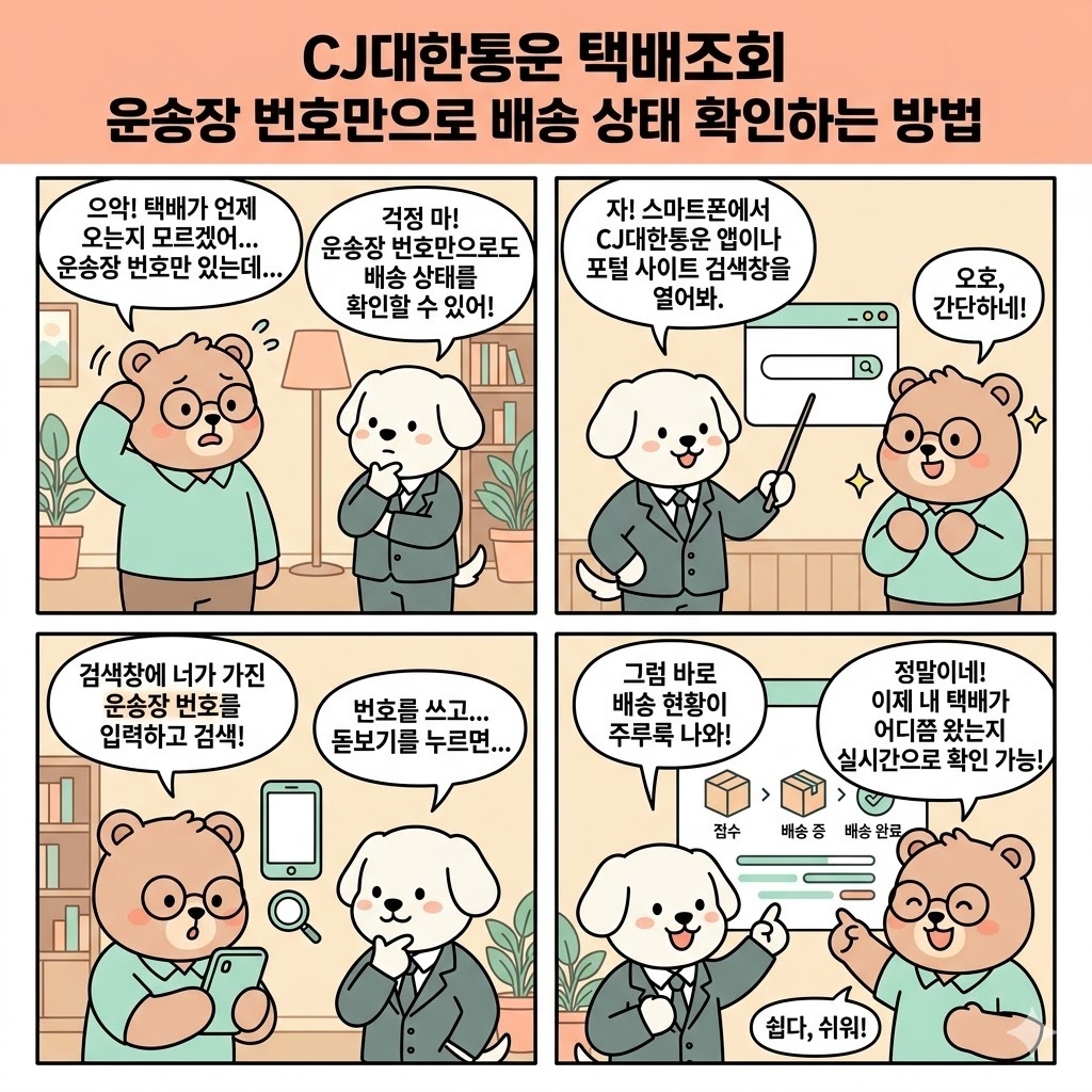 CJ대한통운 택배조회 운송장 번호만으로 배송 상태 확인하는 방법