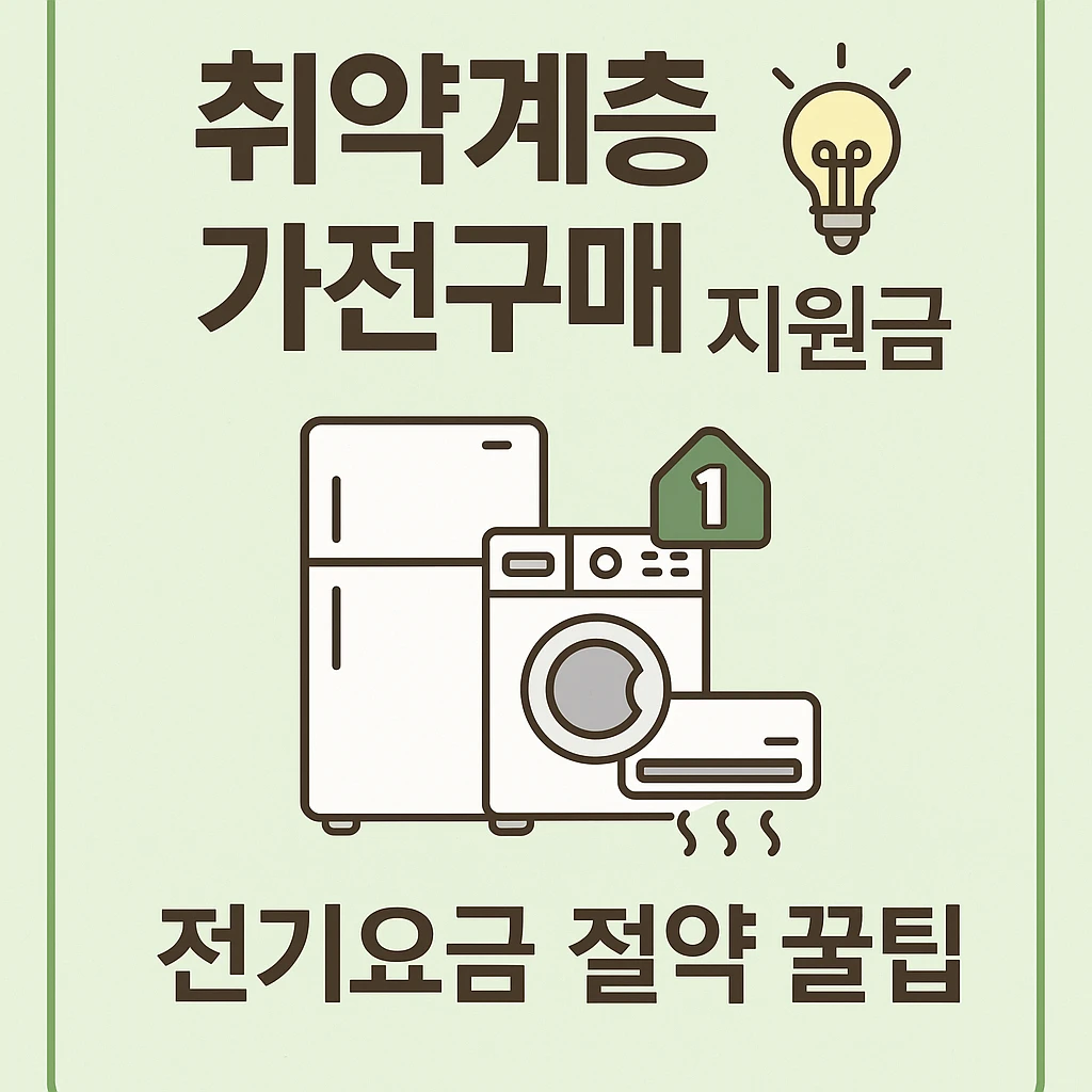 2025년 취약계층 고효율가전 구매지원 신청하기