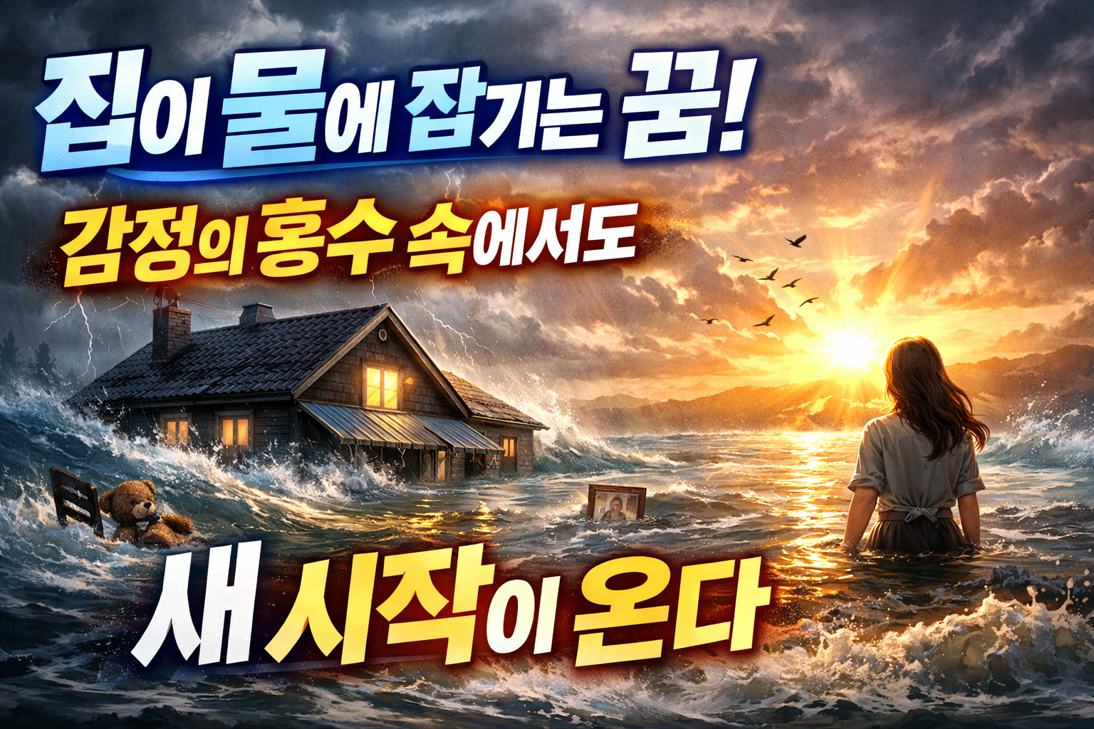 집이 물에 잠기는 꿈