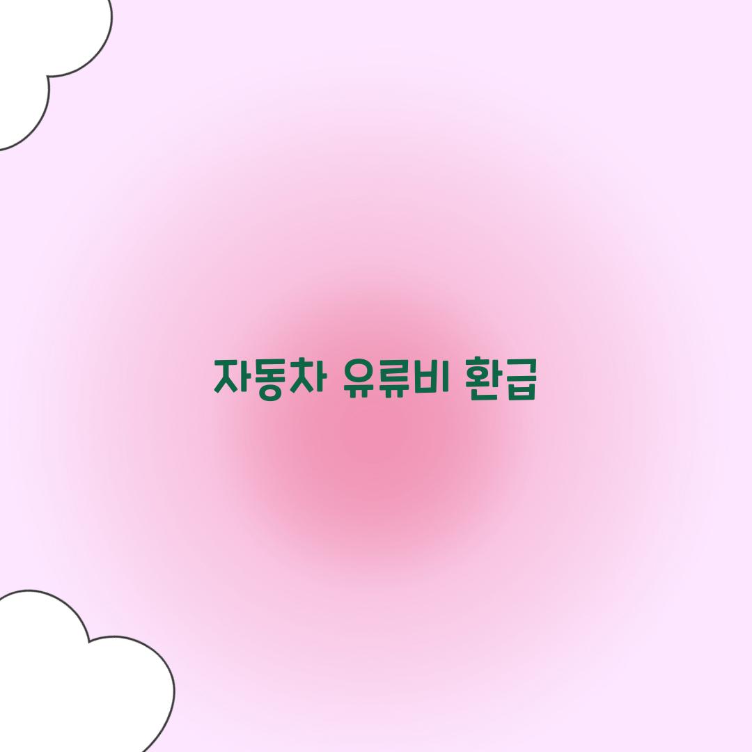 자동차 유류비 환급