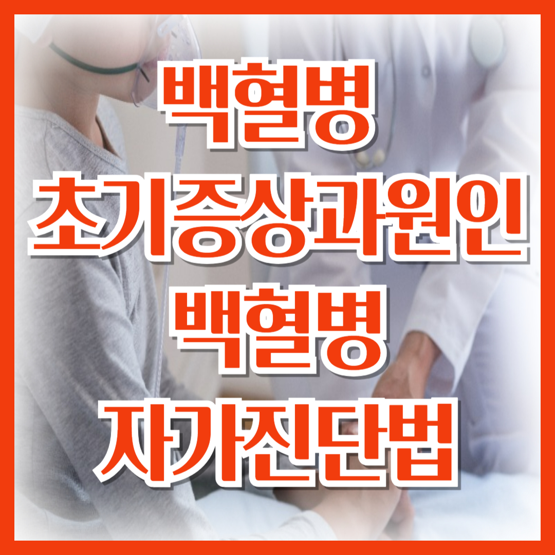 백혈병 초기증상과원인/ 백혈병 자가진단법