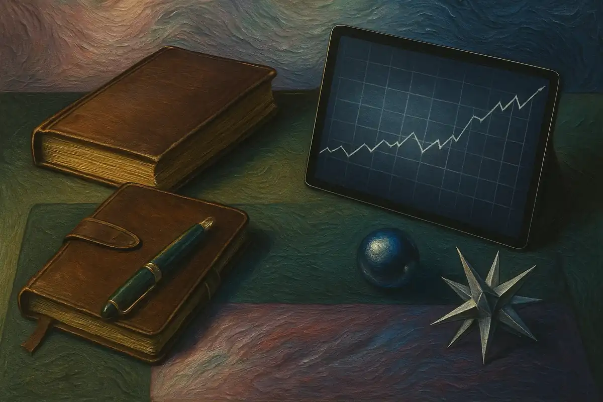 투자 성장 차트 아트 스타일 이미지